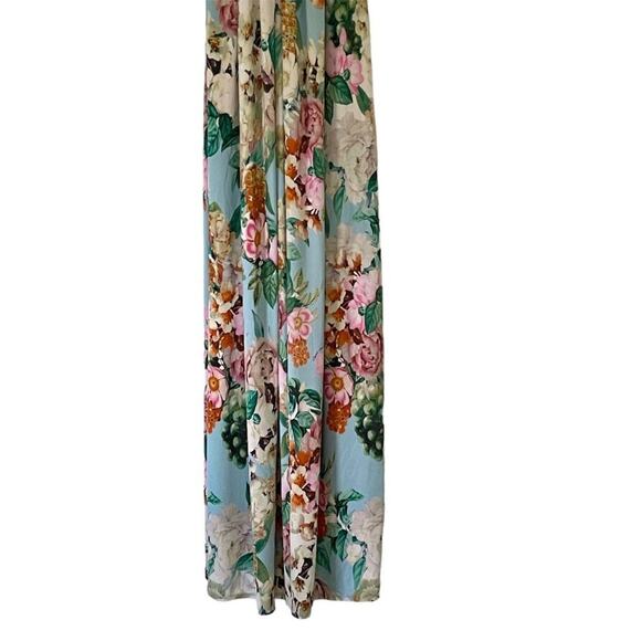 Cara Cara Marion Dress Twisted Open-Back Floral Halter Silk Chiffon Maxi Size XL - Picture 4 of 13